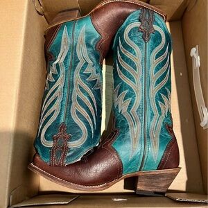 Twisted X Women's Turquoise and Brown Boots